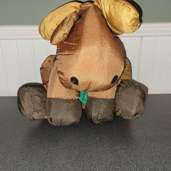Department 56 Other - Department 56 Vintage Nylon Reindeer Moose Parachute Plush Puff Stuffed 10" Toy